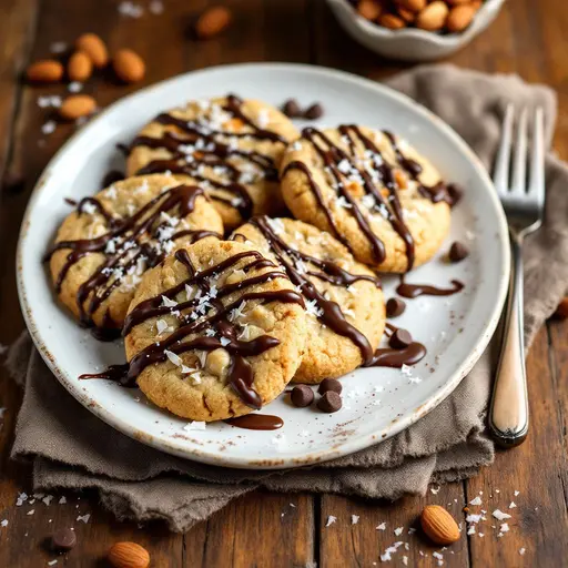 Almond Joy Cookies styled food shot