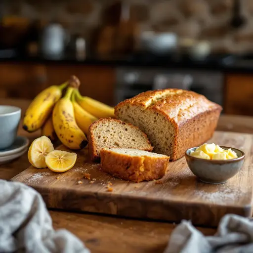 Banana Bread styled food shot