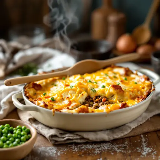 Beef Shepherd's Pie styled food shot