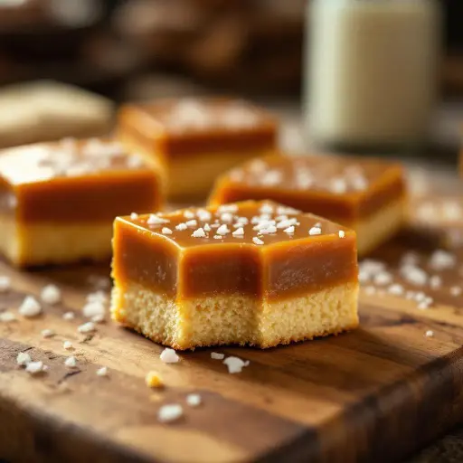Caramel Delites with Sea Salt styled food shot