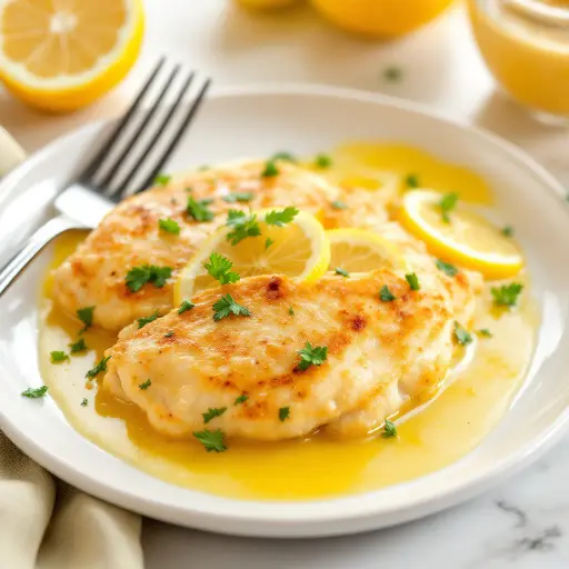 Chicken Francese styled food shot