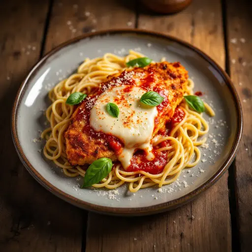 Best Chicken Parmesan styled food shot