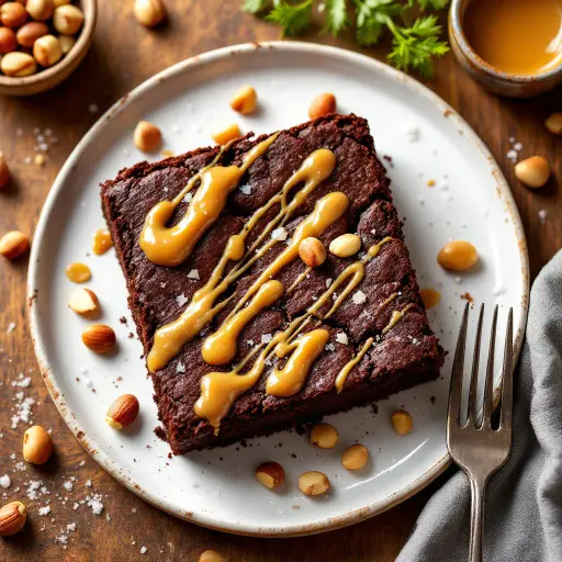 Chocolate Hazelnut Brownies styled food shot
