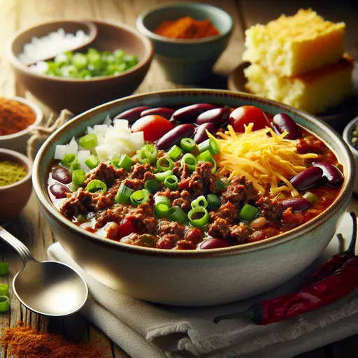 Classic Beef Chili styled food shot