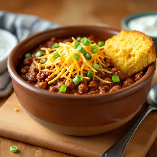 Classic Beef Chili styled food shot