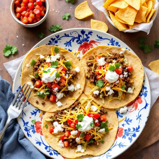 Classic Beef Tacos styled food shot