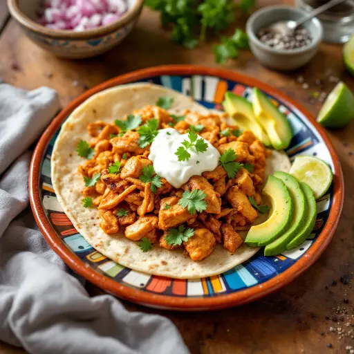 Classic Chicken Tacos styled food shot