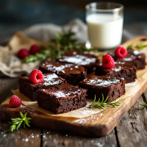 Classic Fudgy Brownies styled food shot