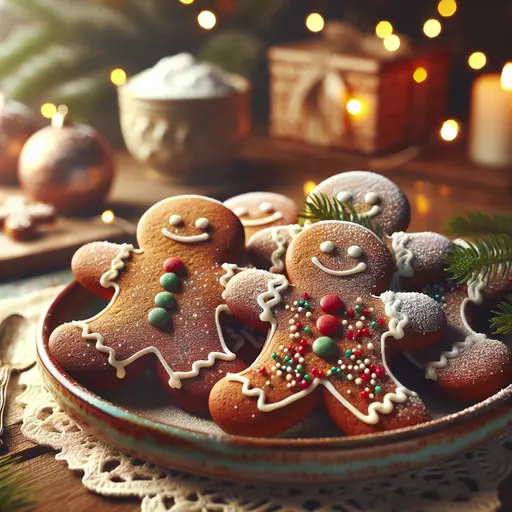 Classic Gingerbread Men styled food shot