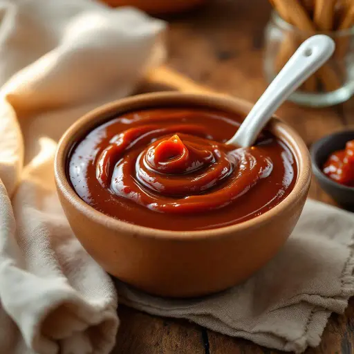 Classic Homemade BBQ Sauce for Grilling and Smoking styled food shot