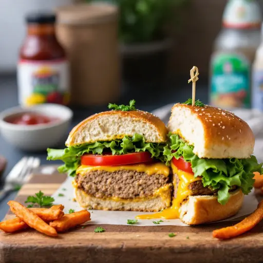 Classic Homemade Turkey Burgers styled food shot