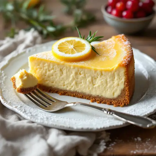 Classic New York Cheesecake styled food shot