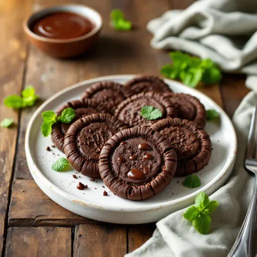 Classic Thin Mints styled food shot