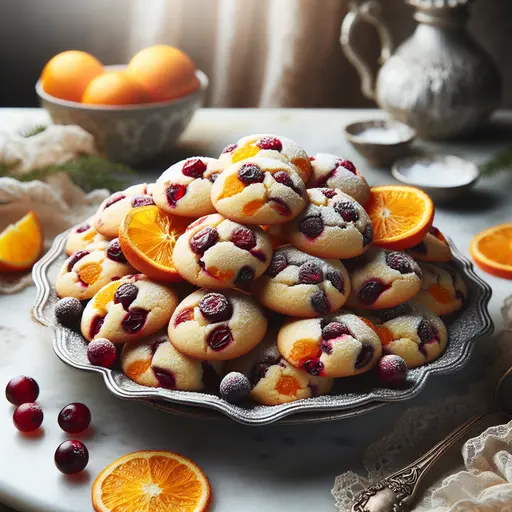 Cranberry Orange Cookies styled food shot