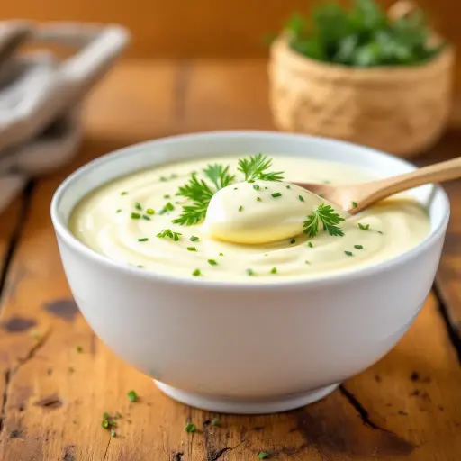 Creamy Homemade Ranch Dressing styled food shot