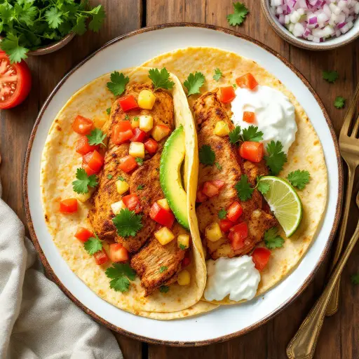 Easy Chicken Tacos styled food shot