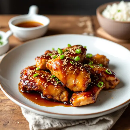Easy Teriyaki Chicken styled food shot