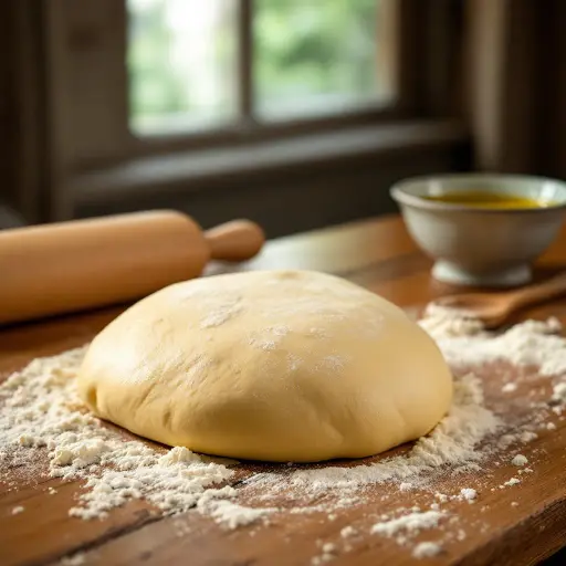 Homemade Pizza Dough styled food shot