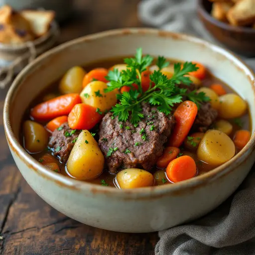 Irish Lamb Stew styled food shot