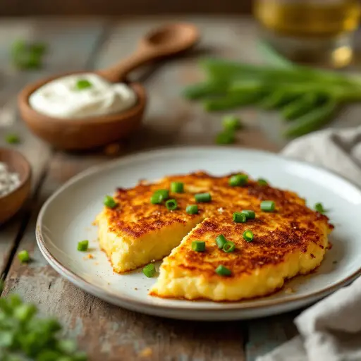 Irish Potato Cakes styled food shot