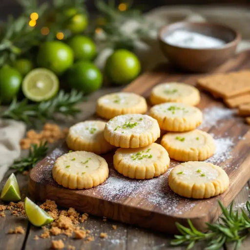 Key Lime Pie Cookies styled food shot