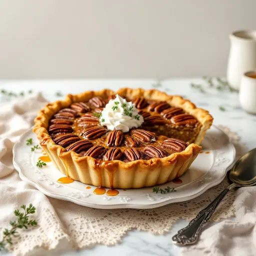 Maple Pecan Pie styled food shot