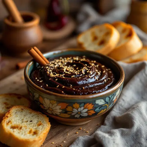 Miso-Infused Mole styled food shot