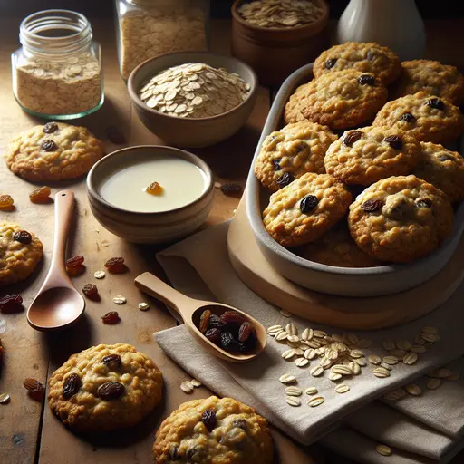 Oatmeal Raisin Cookies styled food shot
