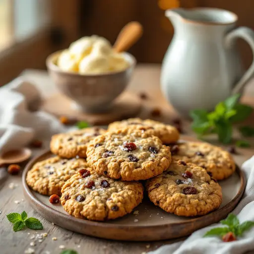 Oatmeal Raisin Cookies styled food shot