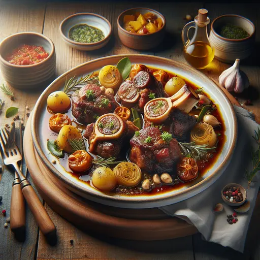 Osso Buco styled food shot