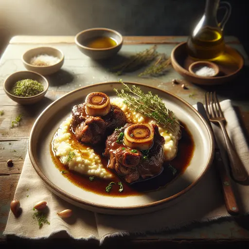 Osso Buco styled food shot