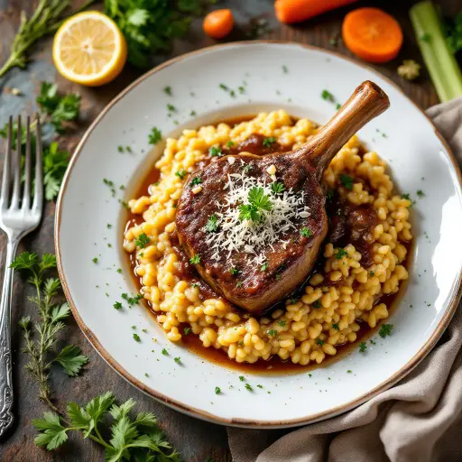 Osso Buco styled food shot