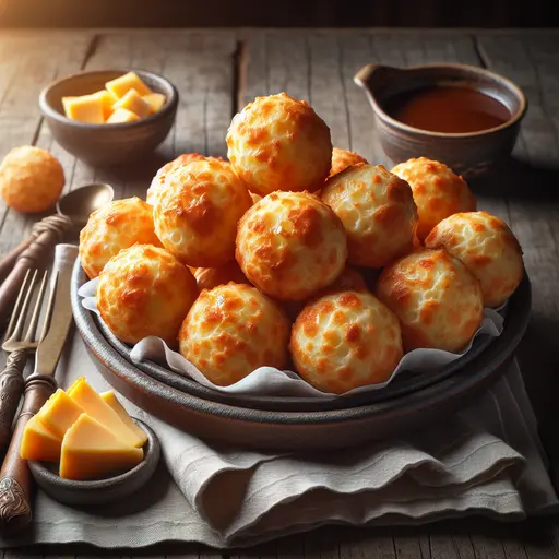 Pão de Queijo styled food shot