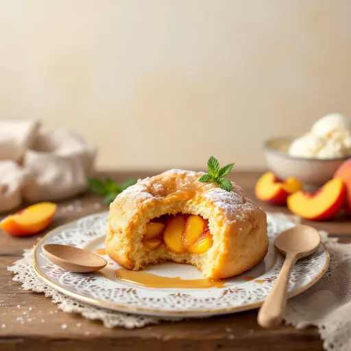 Peach Cobbler Cookies styled food shot