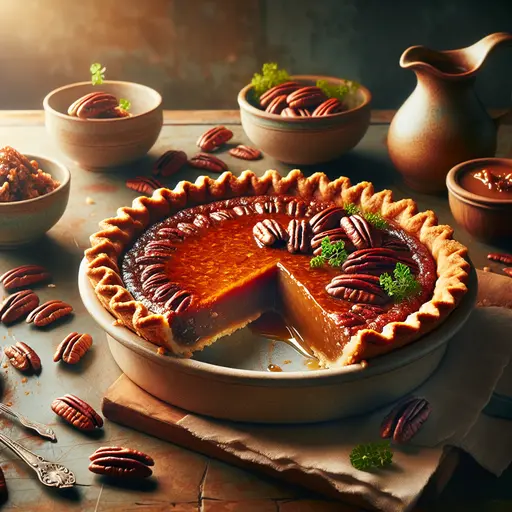 Pecan Pie styled food shot