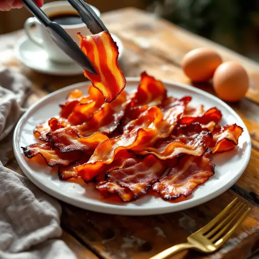 Perfect Air Fryer Bacon styled food shot