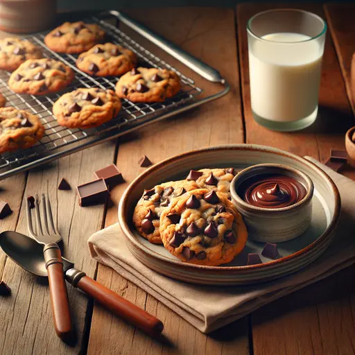 Perfect Chocolate Chip Cookies styled food shot