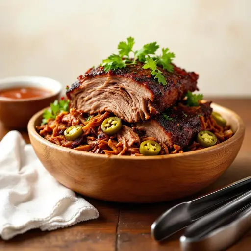 Perfect Smoked Pork Butt for Pulled Pork Sandwiches styled food shot