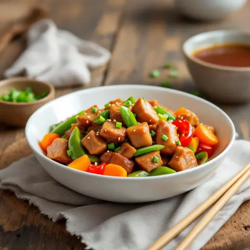 Pork Butt Stir-Fry styled food shot