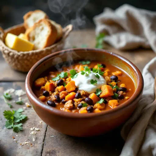 Pumpkin Chili styled food shot