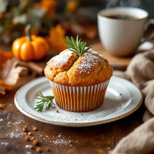 Pumpkin Spice Muffins styled food shot