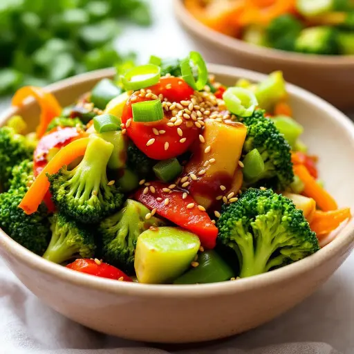 Quick and Easy Vegetable Stir-Fry styled food shot