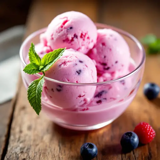 Refreshing Mixed Berry Sorbet styled food shot