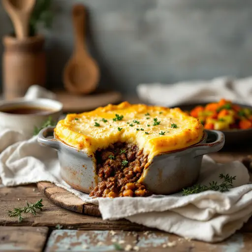 Shepherd's Pie with Lamb styled food shot