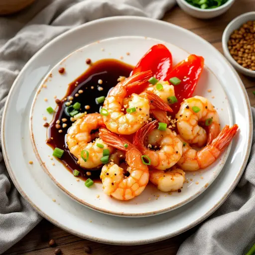 Szechuan Shrimp styled food shot