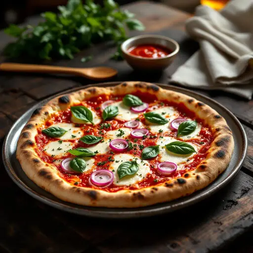 Wood-Fired Pizza on the Grill styled food shot