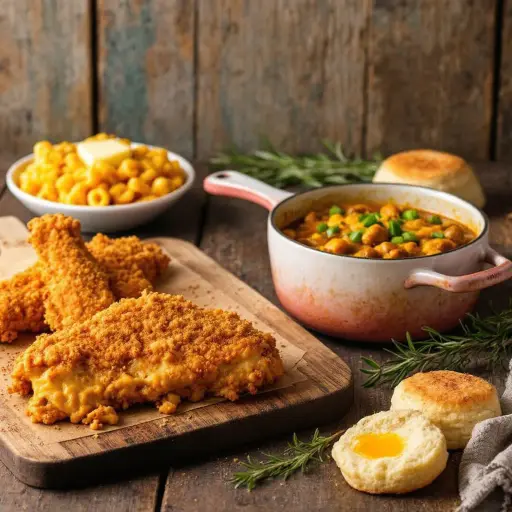 Soulful Southern Cooking Delights styled food shot